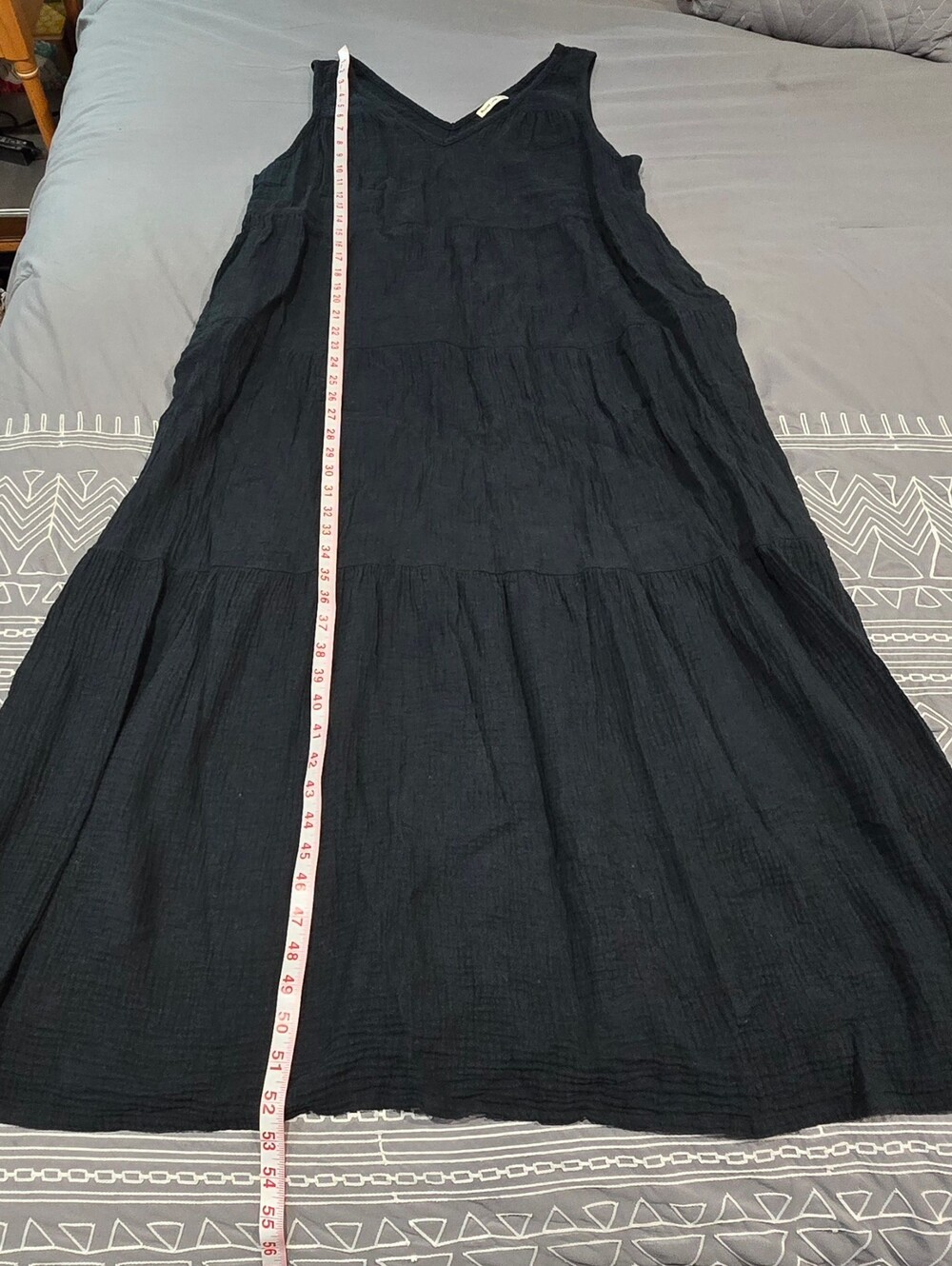 Marine Layer Corinne Tiered Cotton Gauze Maxi Dress Size XL - Picture 2 of 8